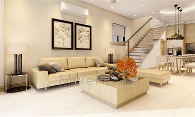Sofa bọc da hiện đại tại chung cư cao cấp parkhill