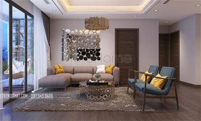 Sofa hiện đại bọc vải đẹp tại Vinhomes Liễu Giai