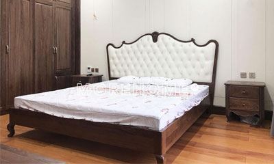 Sản phẩm giường ngủ gỗ óc chó cao cấp