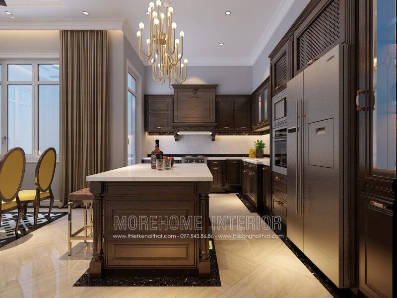Tủ bếp gỗ óc chó nhập khẩu cao cấp được các gia chủ săn đón mạnh không chỉ bởi sắc đẹp mà còn mang nặng tính thẩm mỹ và kinh tế, thể hiện được đẳng cấp của chủ nhân ngôi nhà Tủ bếp gỗ tự nhiên