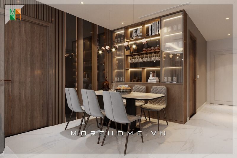 Ấn tượng với mẫu bàn ăn 6 ghế màu sắc tươi trẻ, tôn vẻ sang trọng cho căn phòng ăn chung cư, nhà phố, biệt thự.