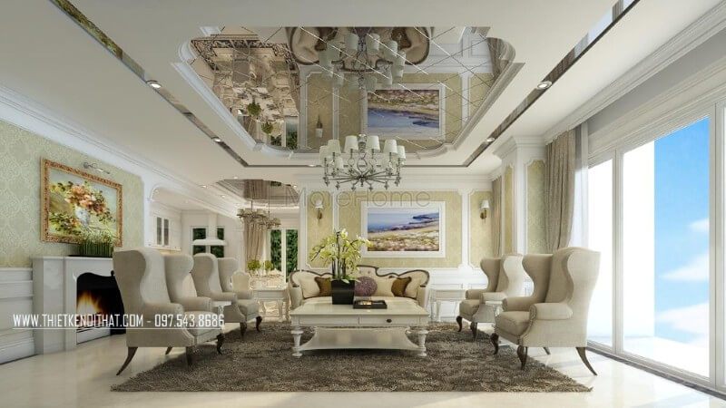 Ghế sofa phòng khách của căn hộ chung cư cao cấp được xem như là một yếu tố nổi bật và sang trọng cho không gian sống.